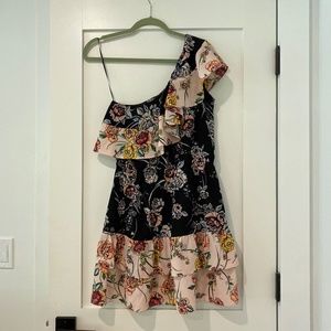 Aqua one shoulder dress